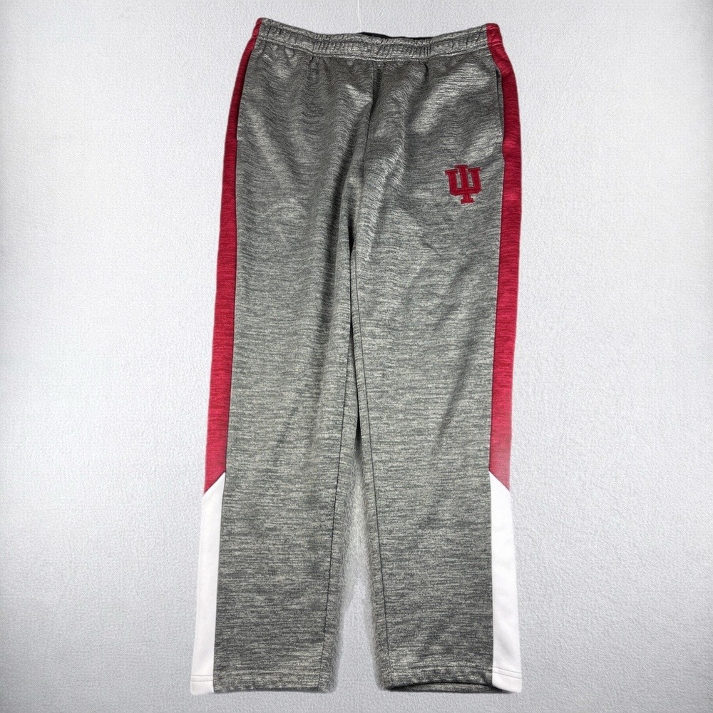 Indiana University IU Hoosiers Sweatpants Mens XL Gray Colosseum Joggers Stripe